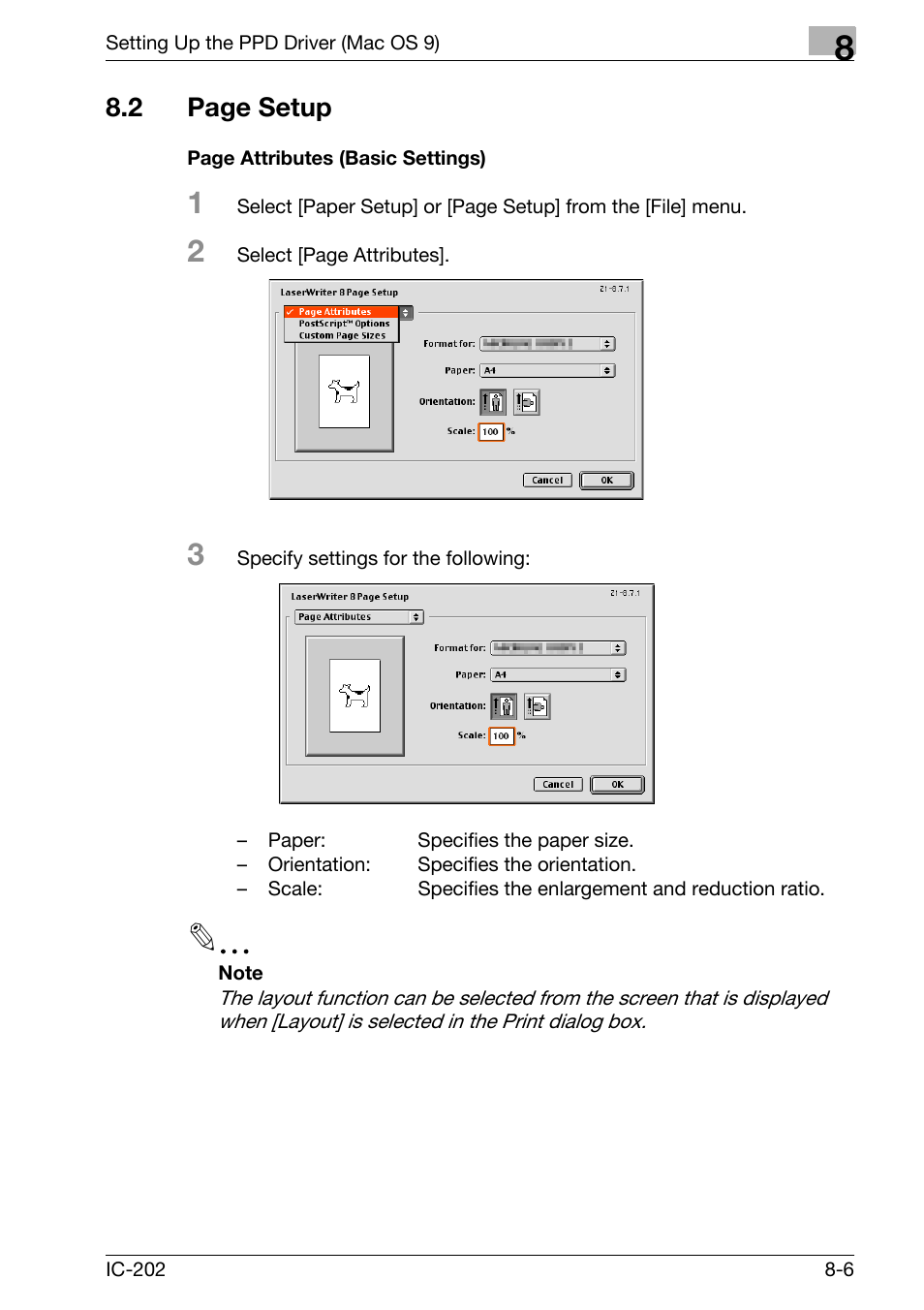 2 page setup | Konica Minolta bizhub 750 User Manual | Page 269 / 420