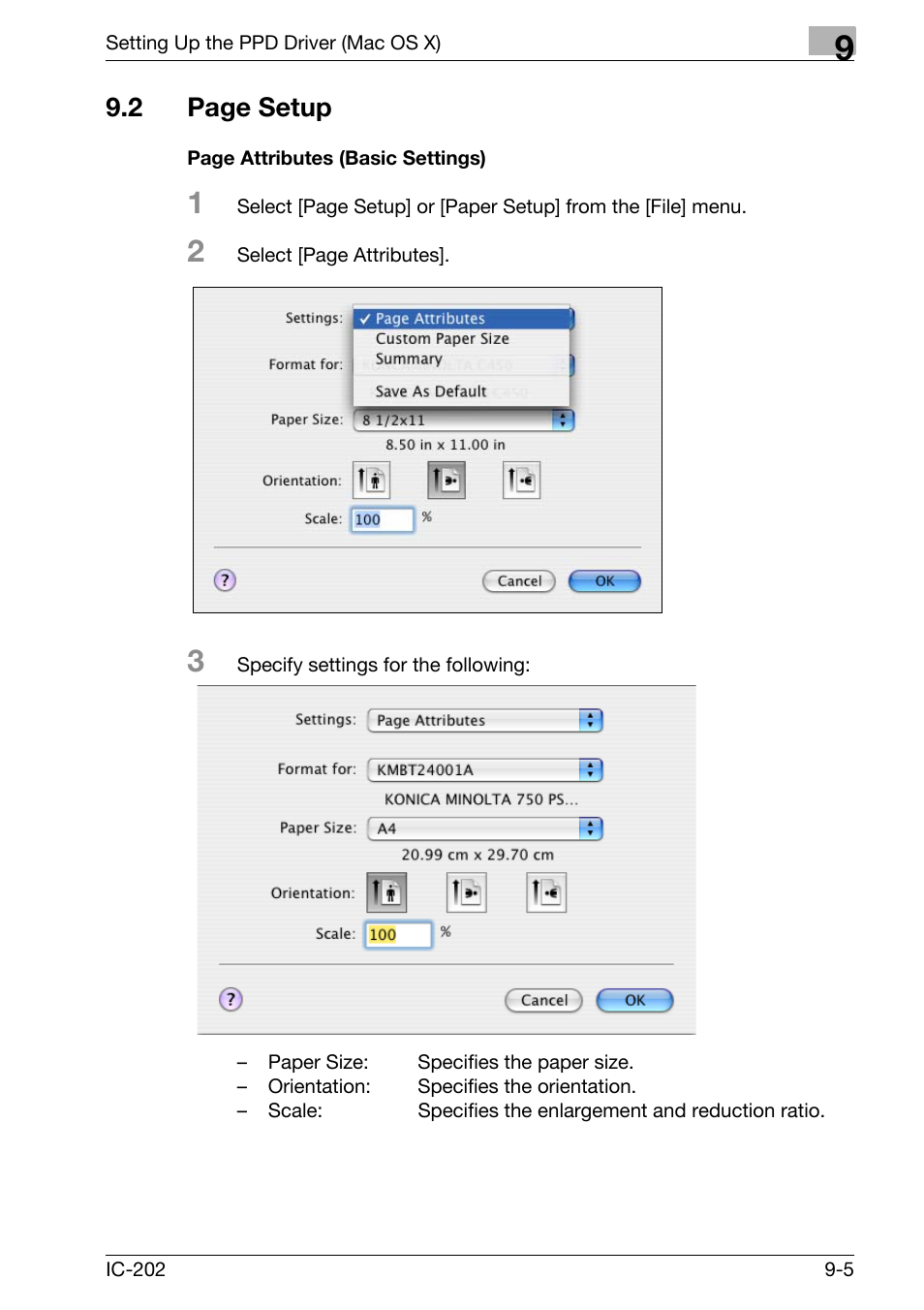 2 page setup | Konica Minolta bizhub 750 User Manual | Page 281 / 420