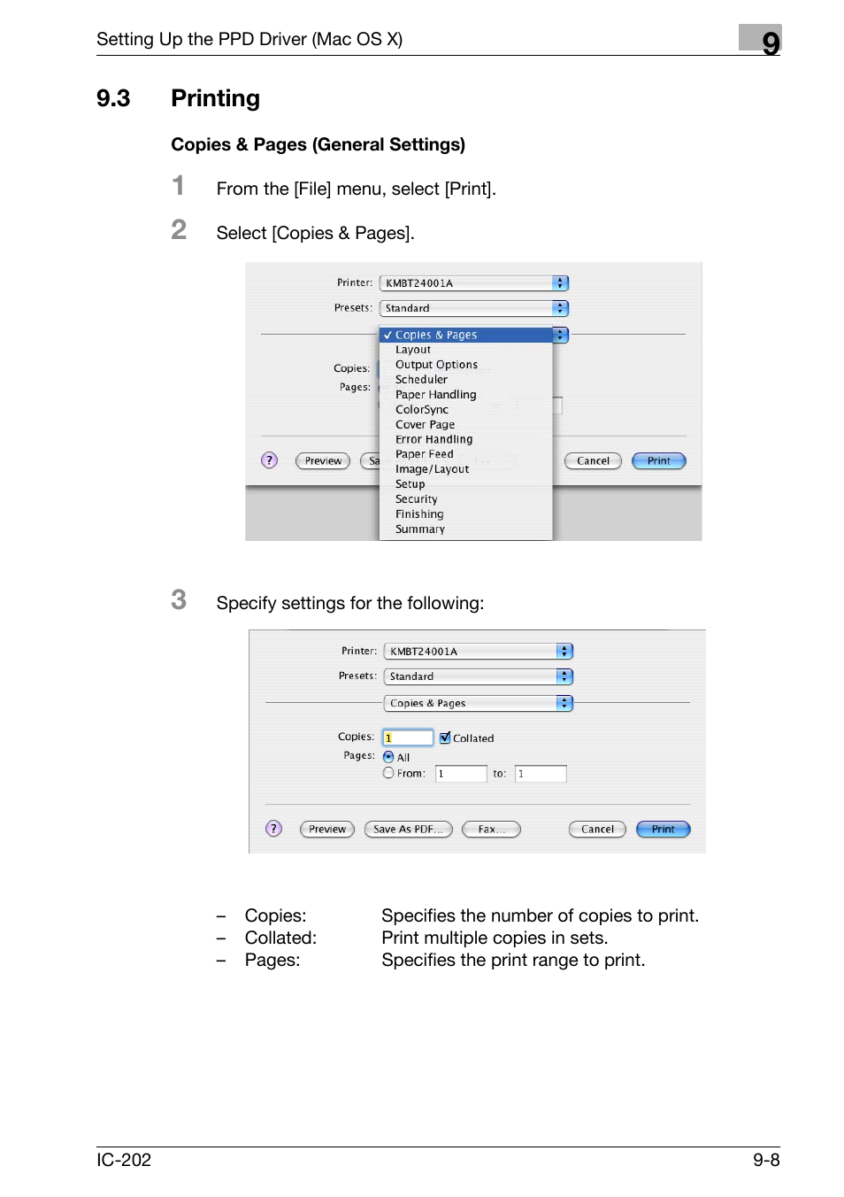 3 printing, Printing -8 | Konica Minolta bizhub 750 User Manual | Page 284 / 420