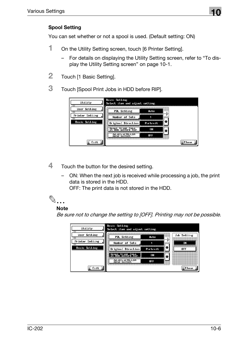 Spool setting -6 | Konica Minolta bizhub 750 User Manual | Page 300 / 420