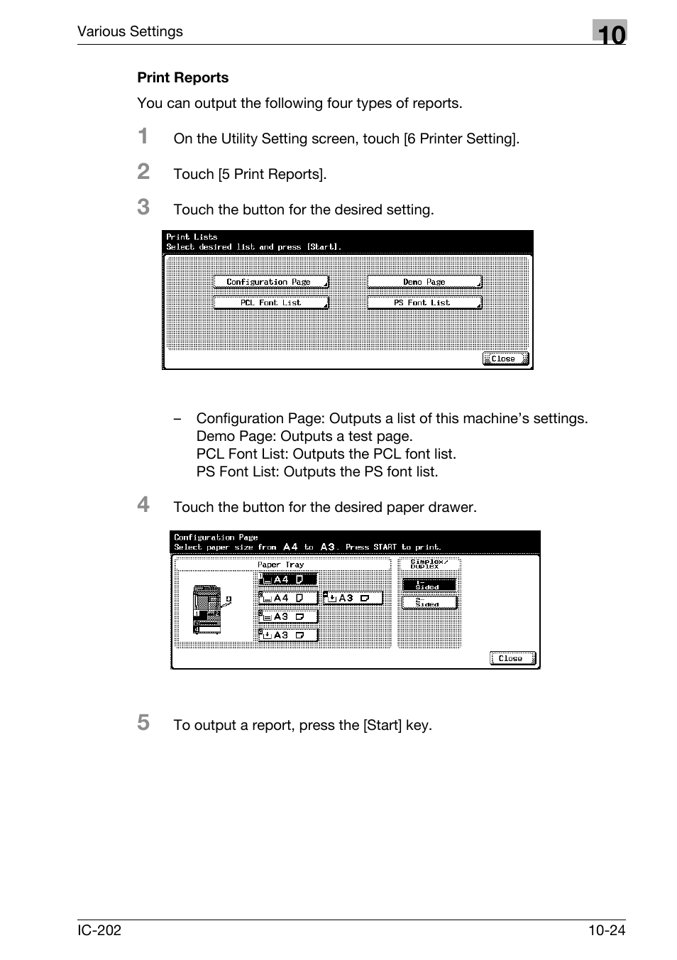 Print reports -24 | Konica Minolta bizhub 750 User Manual | Page 318 / 420