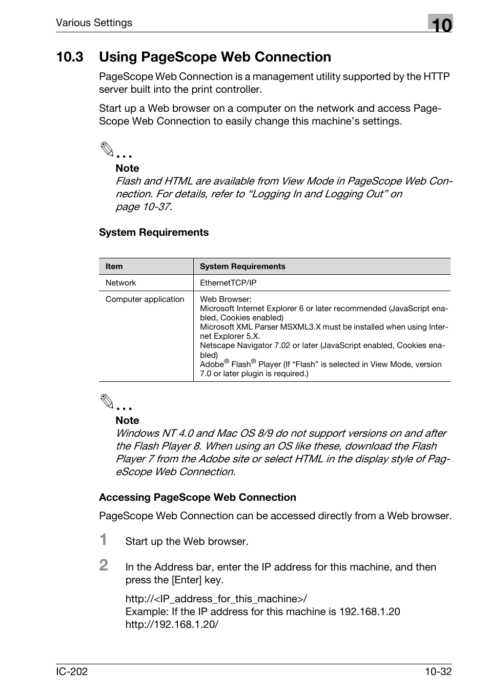 3 using pagescope web connection | Konica Minolta bizhub 750 User Manual | Page 326 / 420