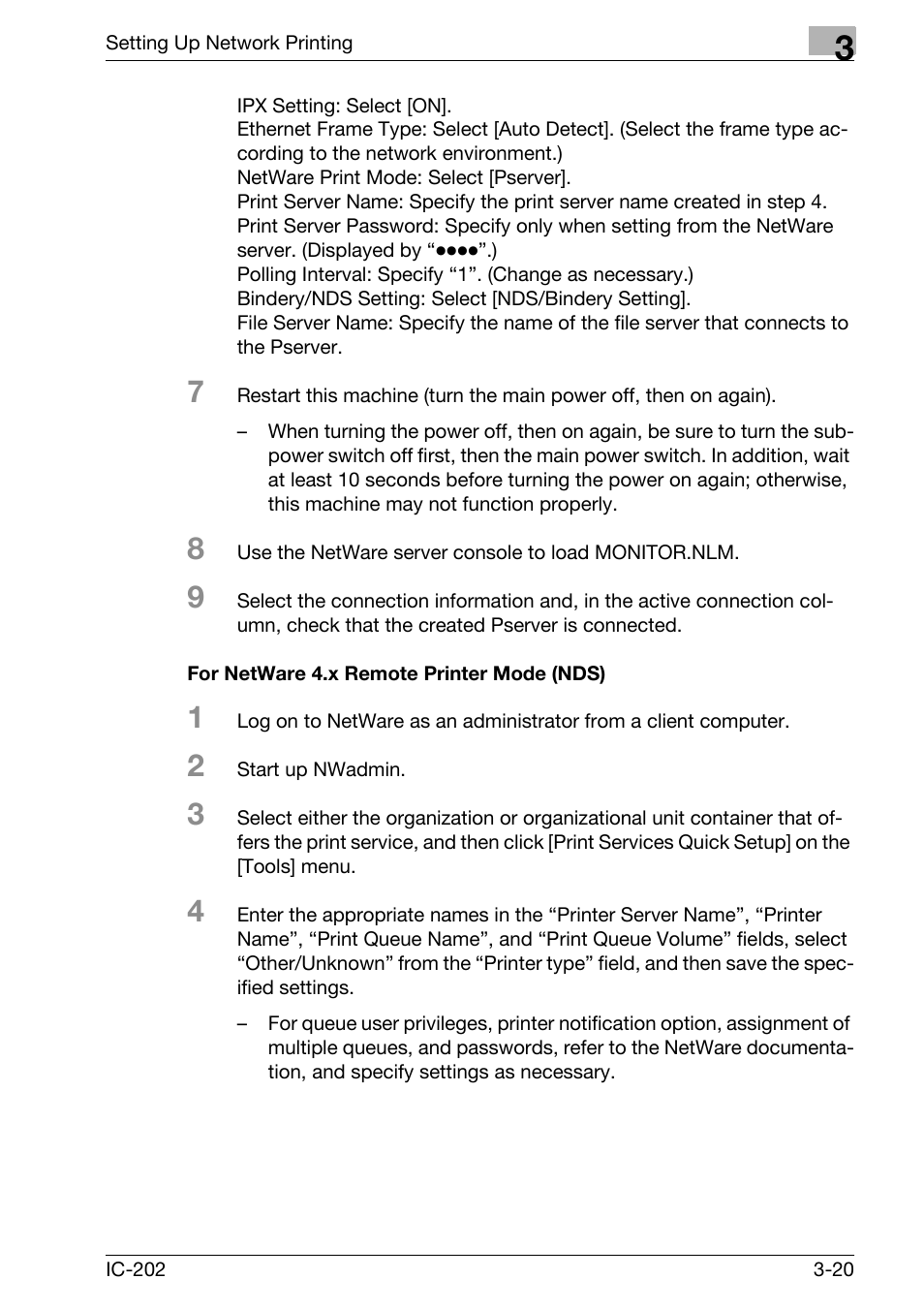 For netware 4.x remote printer mode (nds) -20 | Konica Minolta bizhub 750 User Manual | Page 94 / 420