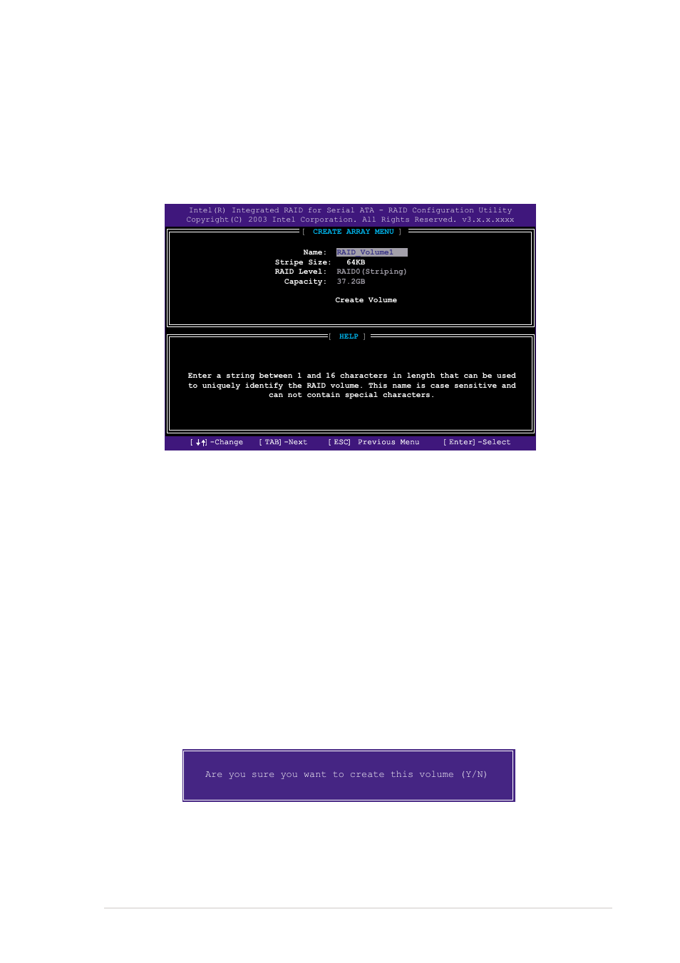 4 creating a raid volume | Asus P4C800-E User Manual | Page 145 / 149