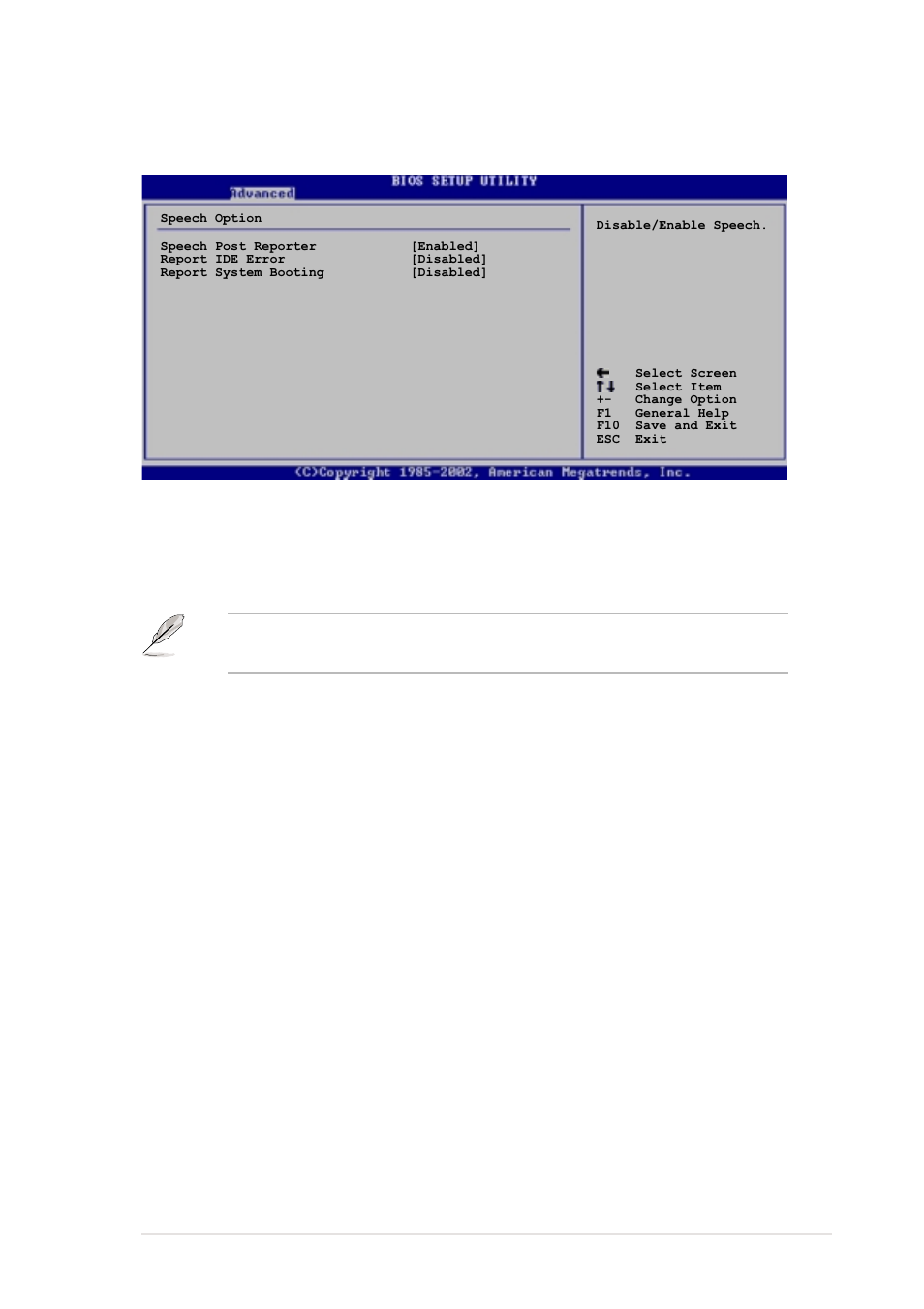 7 speech configuration, Speech post reporter [enabled, Report ide error [disabled | Report system booting [disabled | Asus P4C800-E User Manual | Page 93 / 149