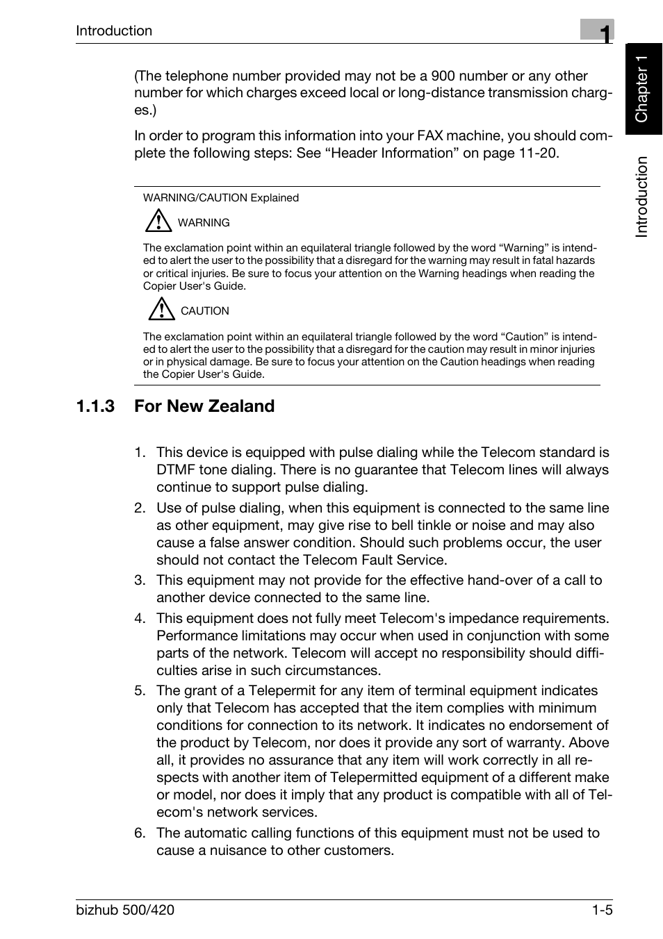 3 for new zealand, For new zealand -5 | Konica Minolta bizhub 420 User Manual | Page 14 / 346