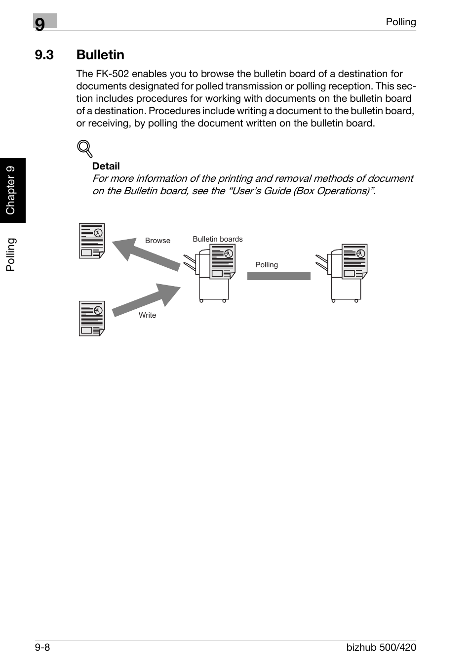 3 bulletin, Bulletin -8, For details, see "bulletin" (p. 9-8) | Konica Minolta bizhub 420 User Manual | Page 175 / 346