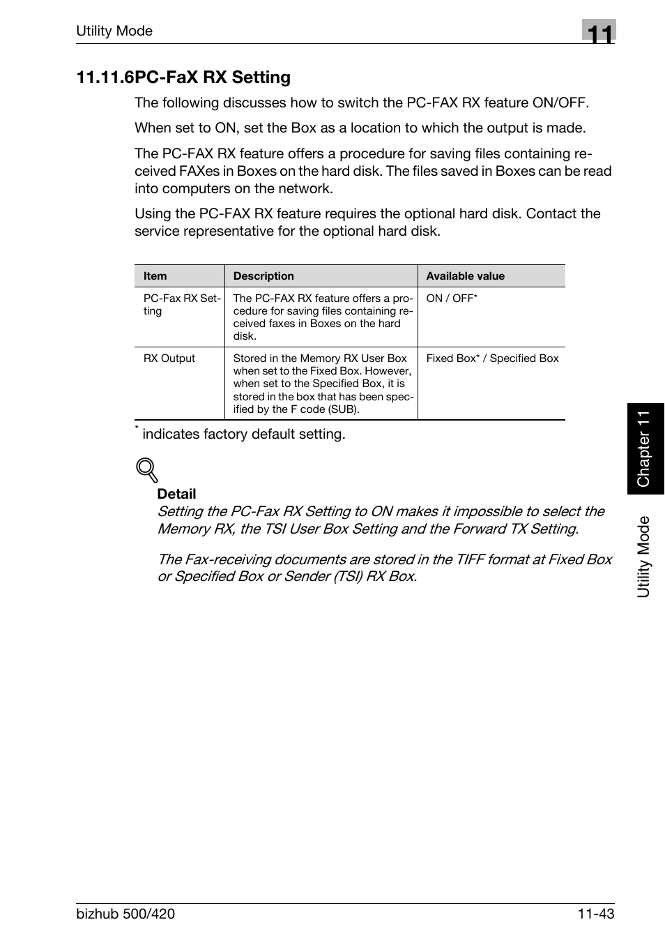 6 pc-fax rx setting, Pc-fax rx setting -43, 6pc-fax rx setting | Konica Minolta bizhub 420 User Manual | Page 268 / 346