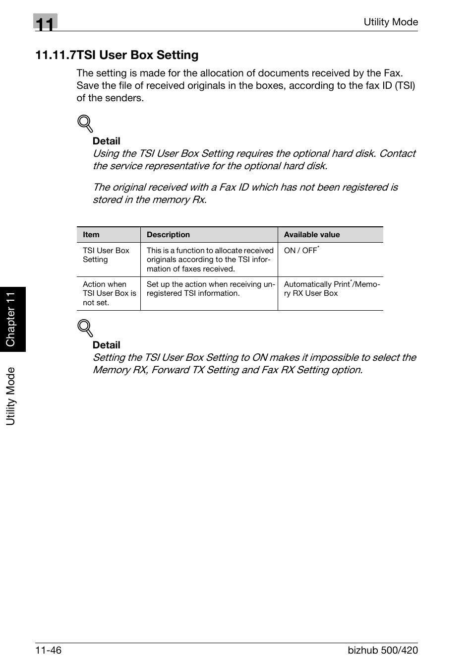 7 tsi user box setting, Tsi user box setting -46, 7tsi user box setting | Konica Minolta bizhub 420 User Manual | Page 271 / 346