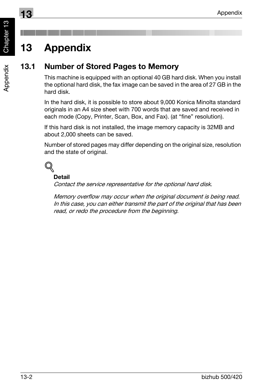 13 appendix | Konica Minolta bizhub 420 User Manual | Page 331 / 346