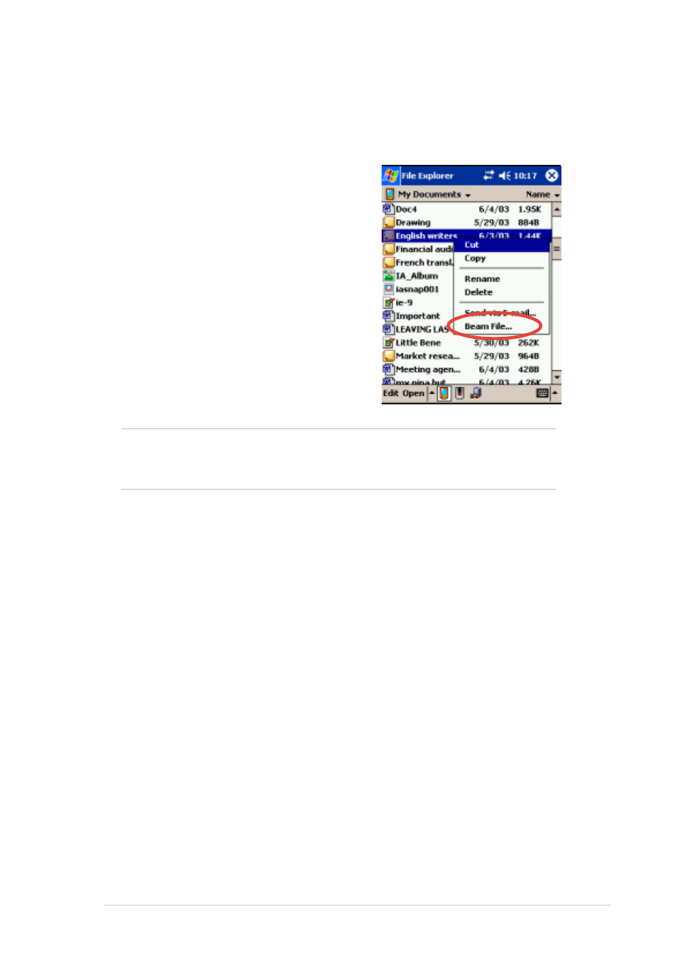 Receiving information, Sending information | Asus MyPal A620 User Manual | Page 129 / 136