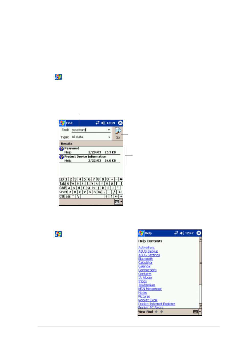 Finding and organizing information | Asus MyPal A620 User Manual | Page 29 / 136