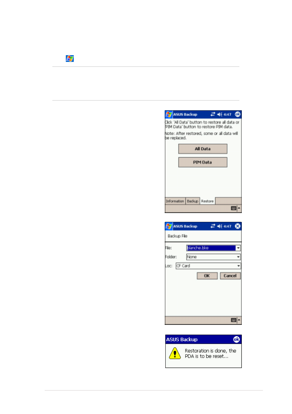 Asus MyPal A620 User Manual | Page 47 / 136