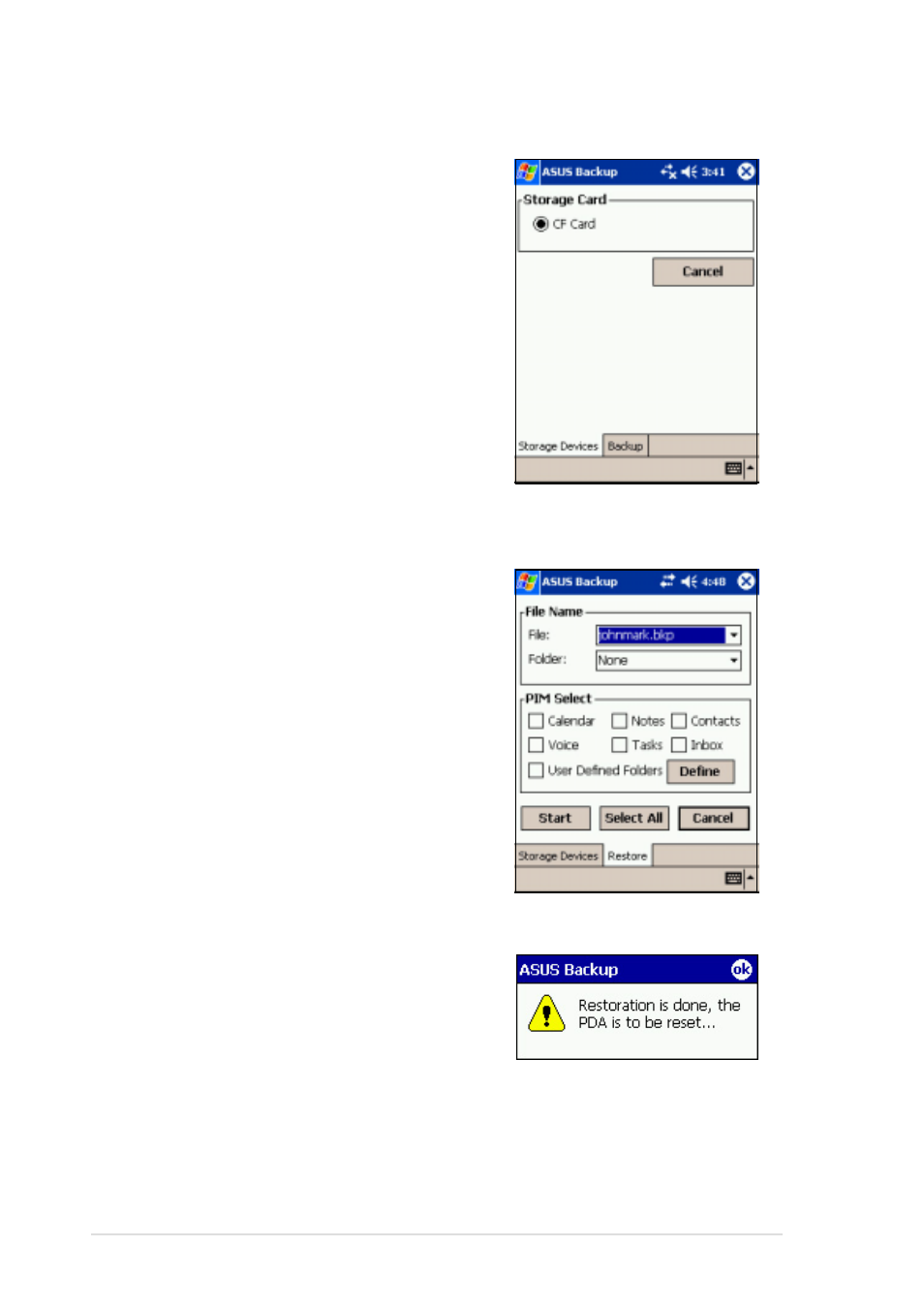 Asus MyPal A620 User Manual | Page 48 / 136