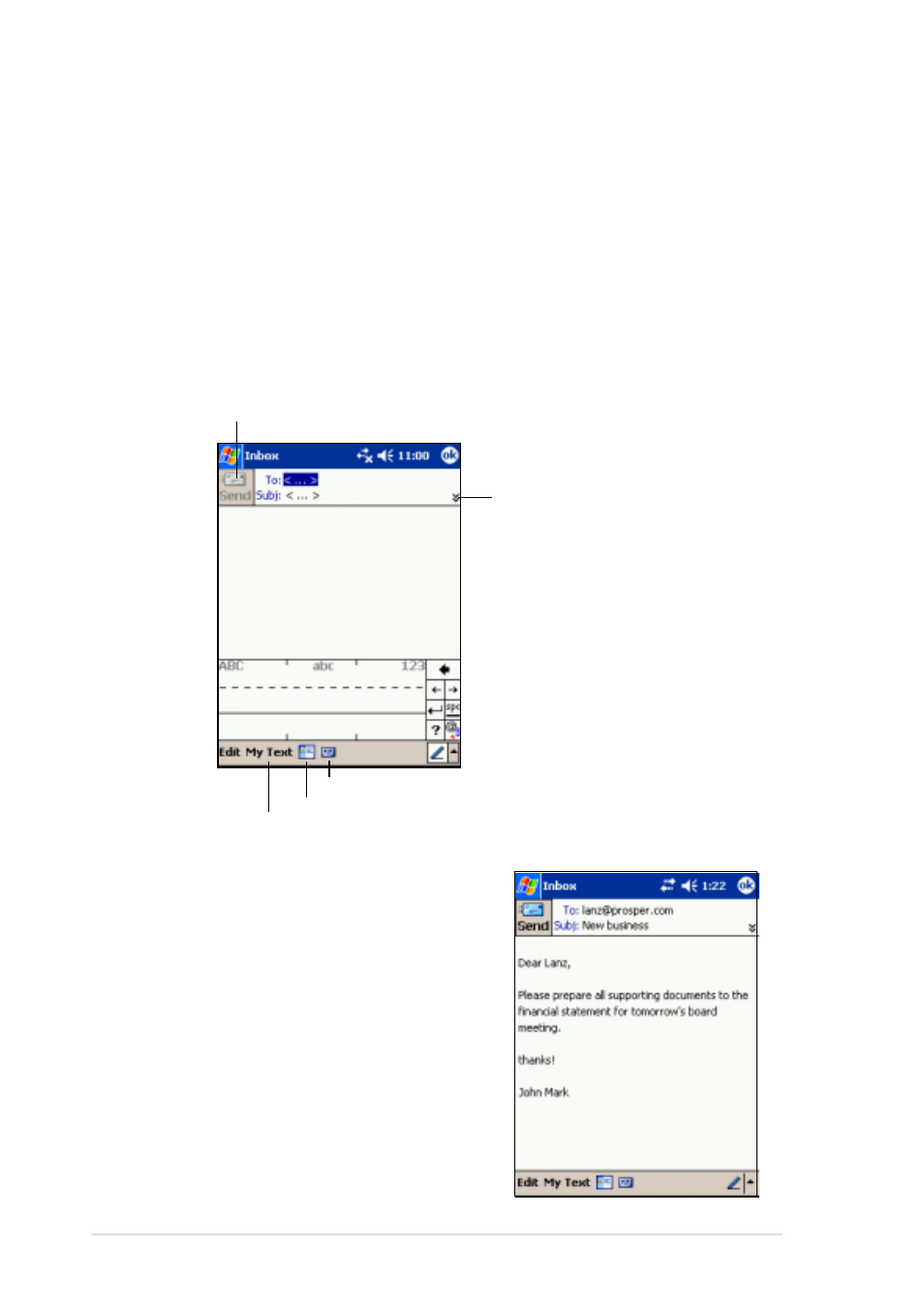 Composing messages | Asus MyPal A620 User Manual | Page 84 / 136