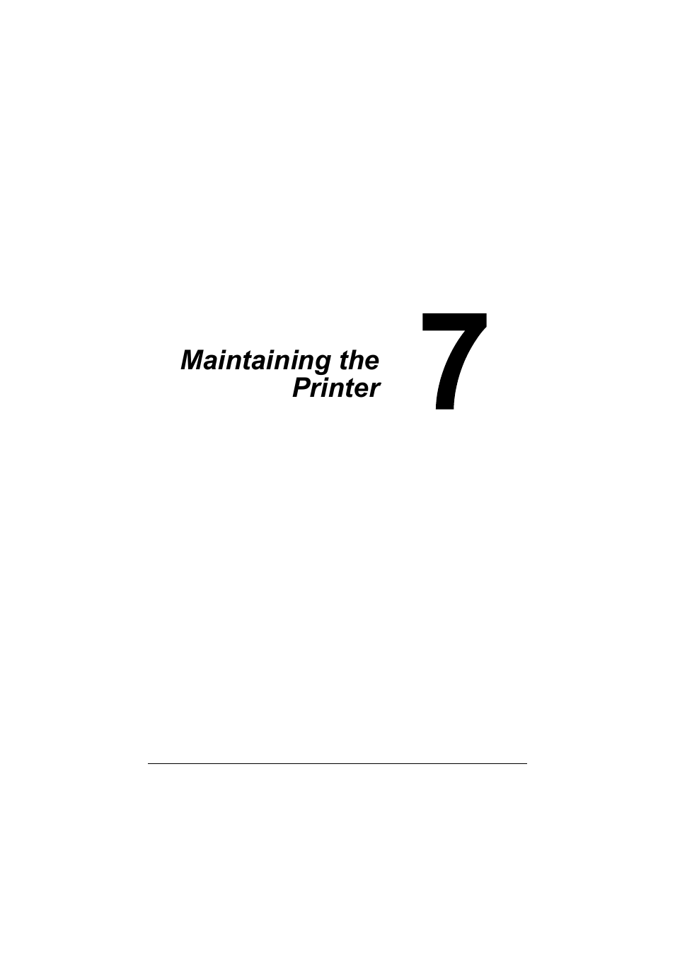 Ch.7 maintaining the printer, Maintaining the printer -1 | Konica Minolta magicolor 1650EN User Manual | Page 116 / 191