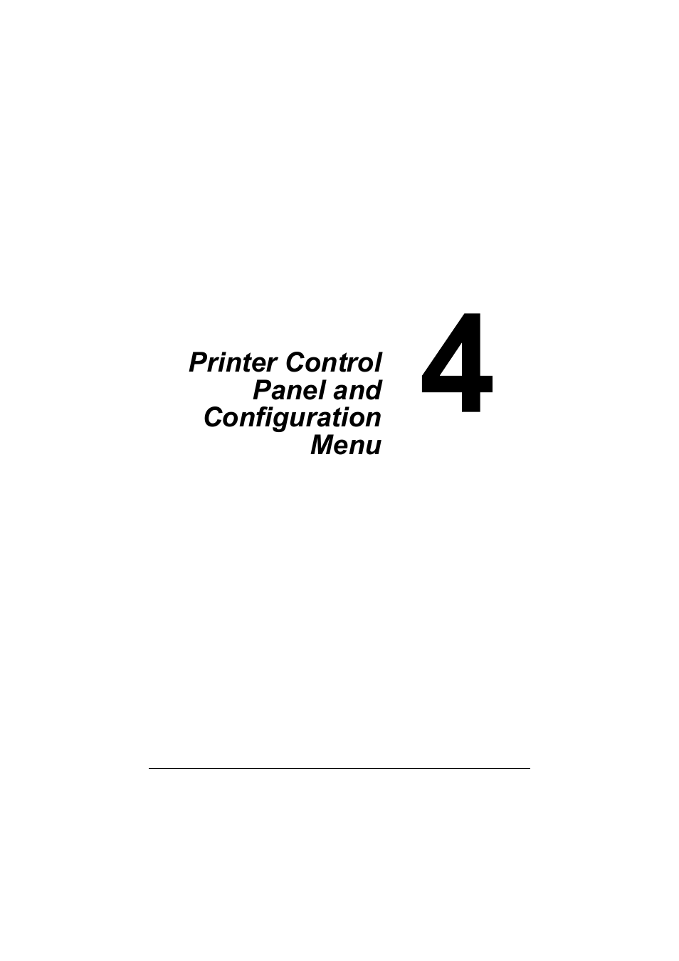 Ch.4 printer control panel and configuration menu, Printer control panel and configuration menu -1 | Konica Minolta magicolor 1650EN User Manual | Page 40 / 191