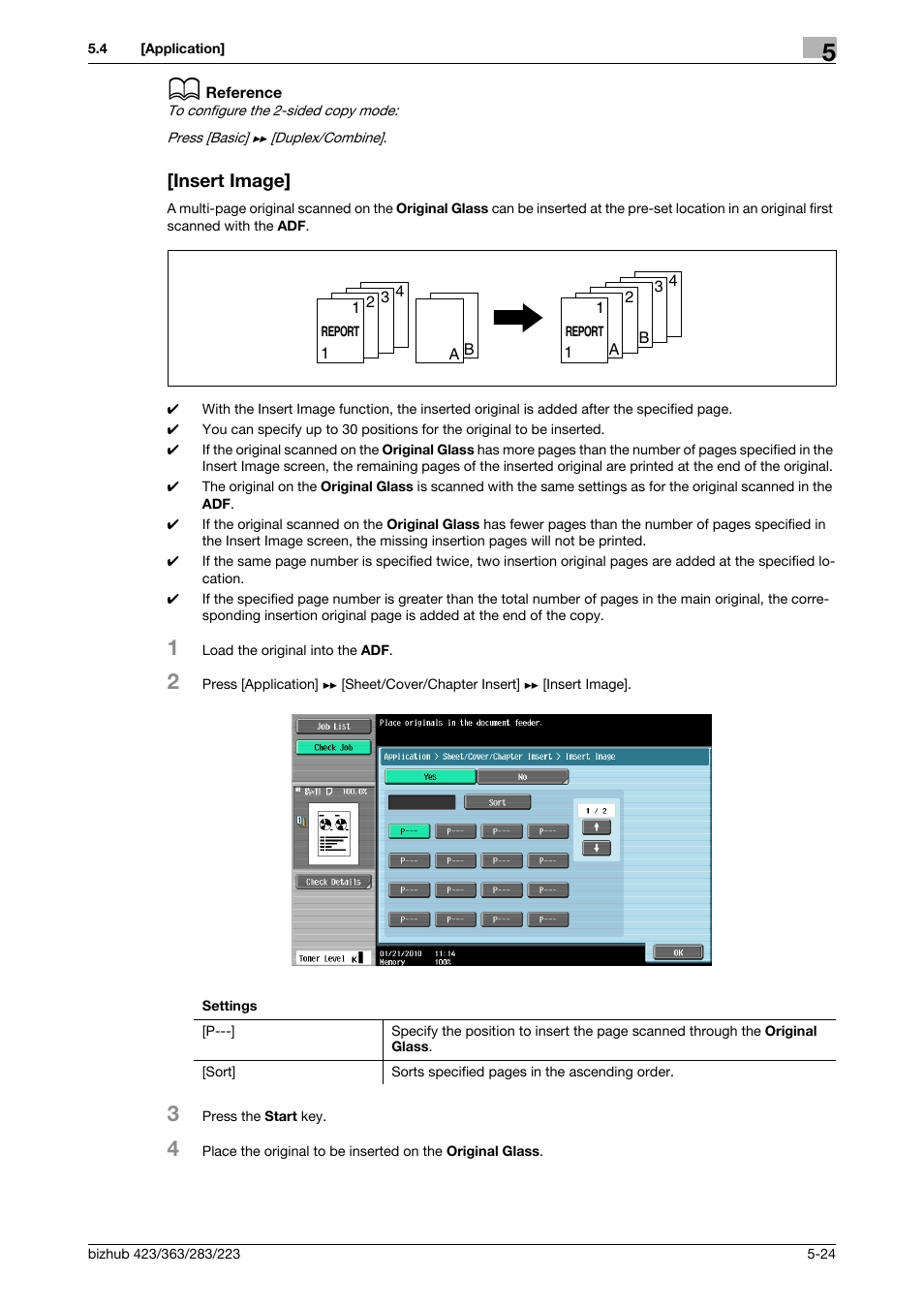 Insert image, Insert image] -24 | Konica Minolta BIZHUB 223 User Manual | Page 80 / 266