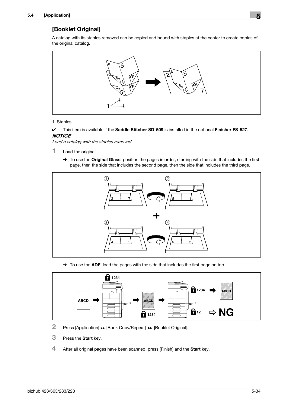 Booklet original, Booklet original] -34 | Konica Minolta BIZHUB 223 User Manual | Page 90 / 266