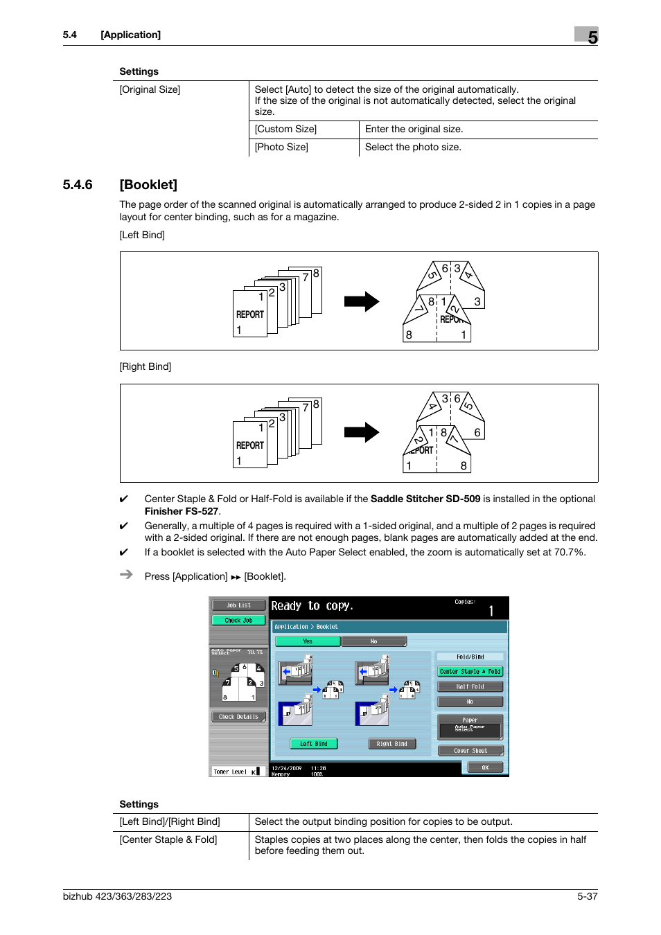 6 [booklet, Booklet] -37, P. 5-37 | Konica Minolta BIZHUB 223 User Manual | Page 93 / 266