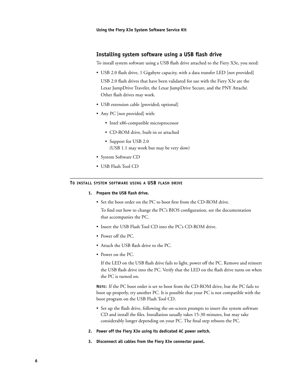 Installing system software using a usb flash drive | Konica Minolta IC-402 User Manual | Page 6 / 14