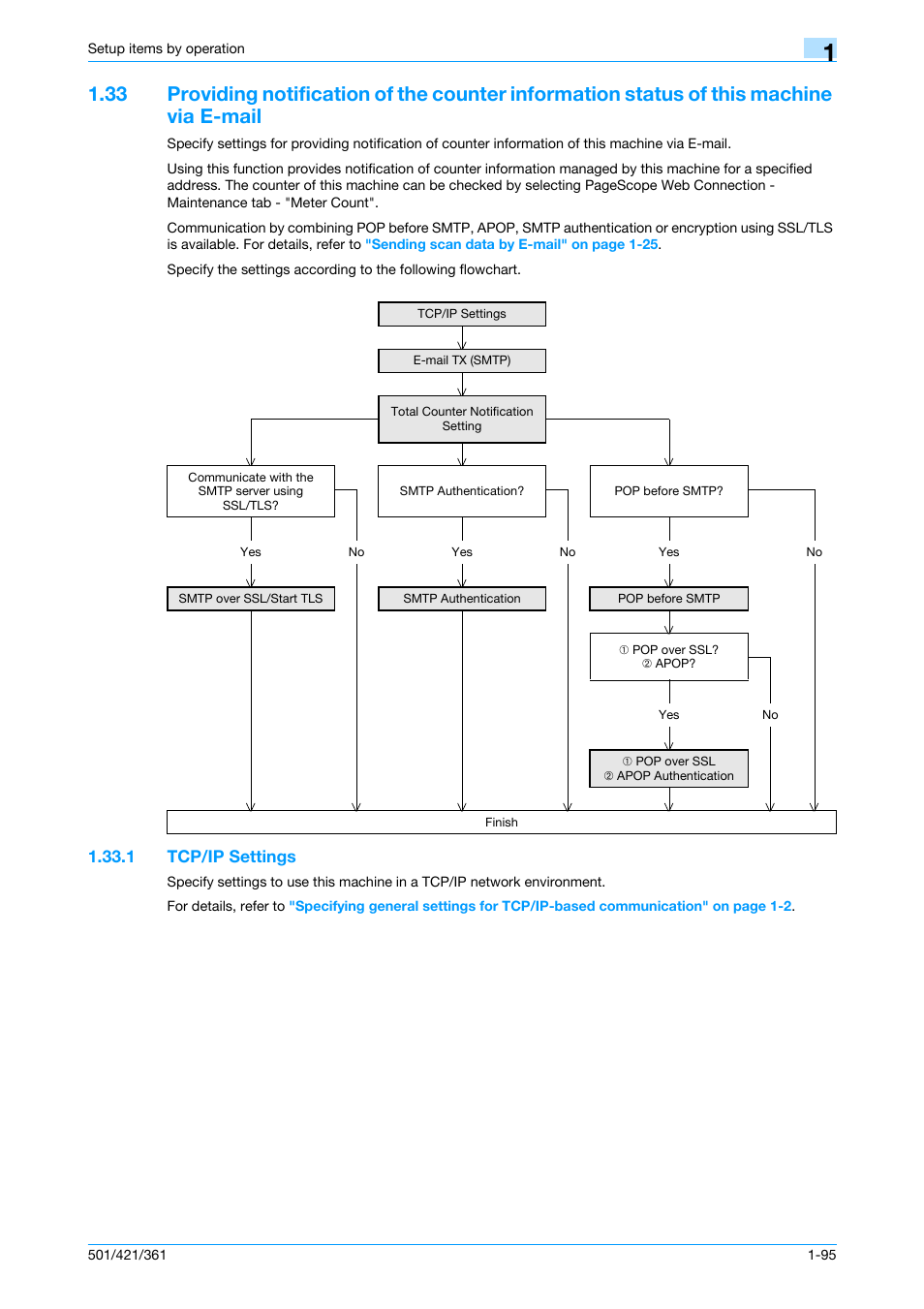 1 tcp/ip settings, Tcp/ip settings -95 | Konica Minolta bizhub 501 User Manual | Page 108 / 233