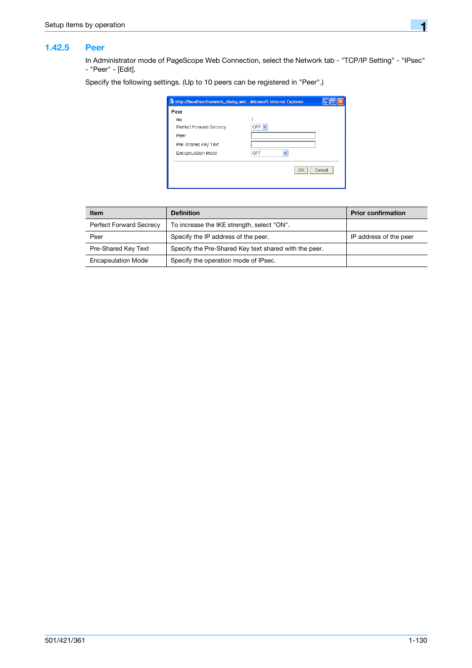 5 peer, Peer -130, Peer | Konica Minolta bizhub 501 User Manual | Page 143 / 233