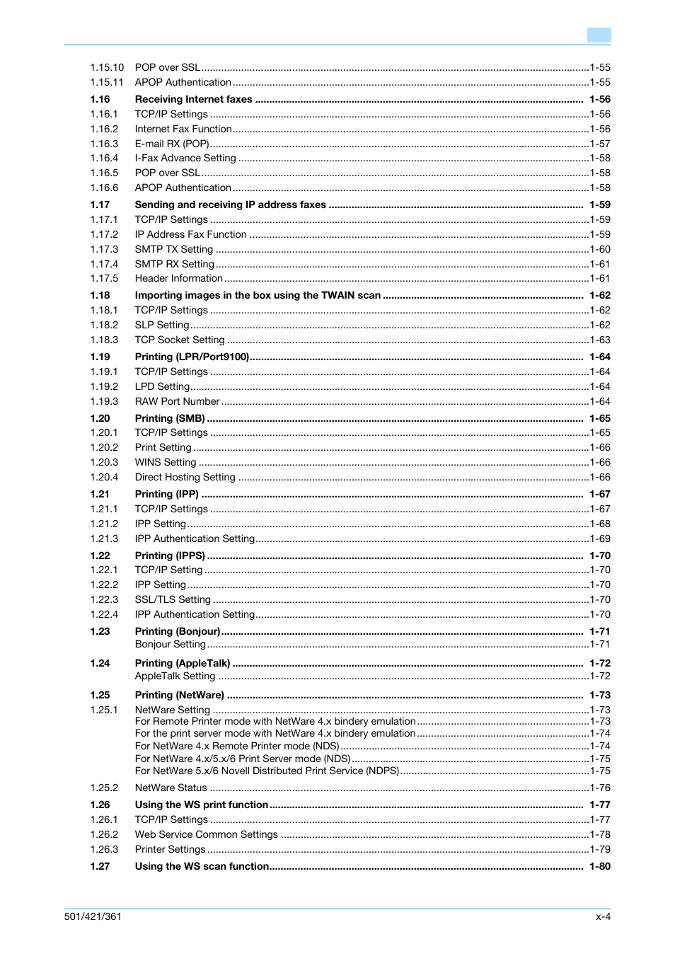 Konica Minolta bizhub 501 User Manual | Page 5 / 233