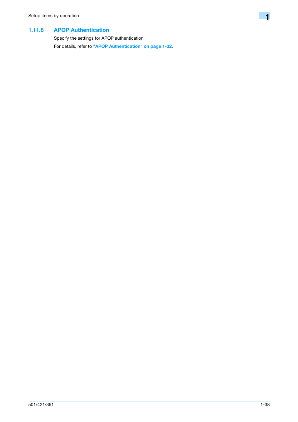 8 apop authentication, Apop authentication -38, Apop authentication | Konica Minolta bizhub 501 User Manual | Page 51 / 233