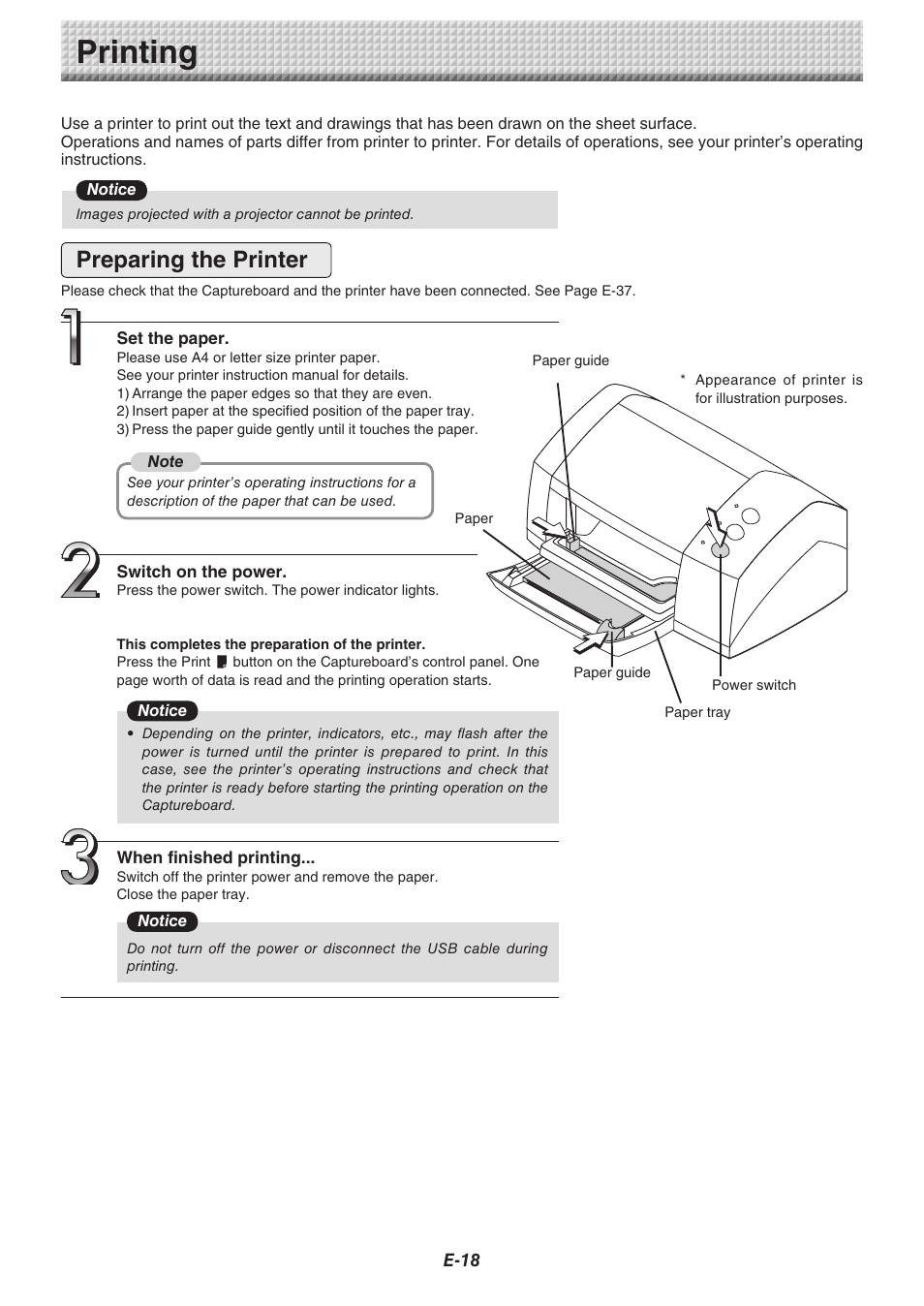 Printing, Preparing the printer | Konica Minolta magicolor plus User Manual | Page 18 / 37