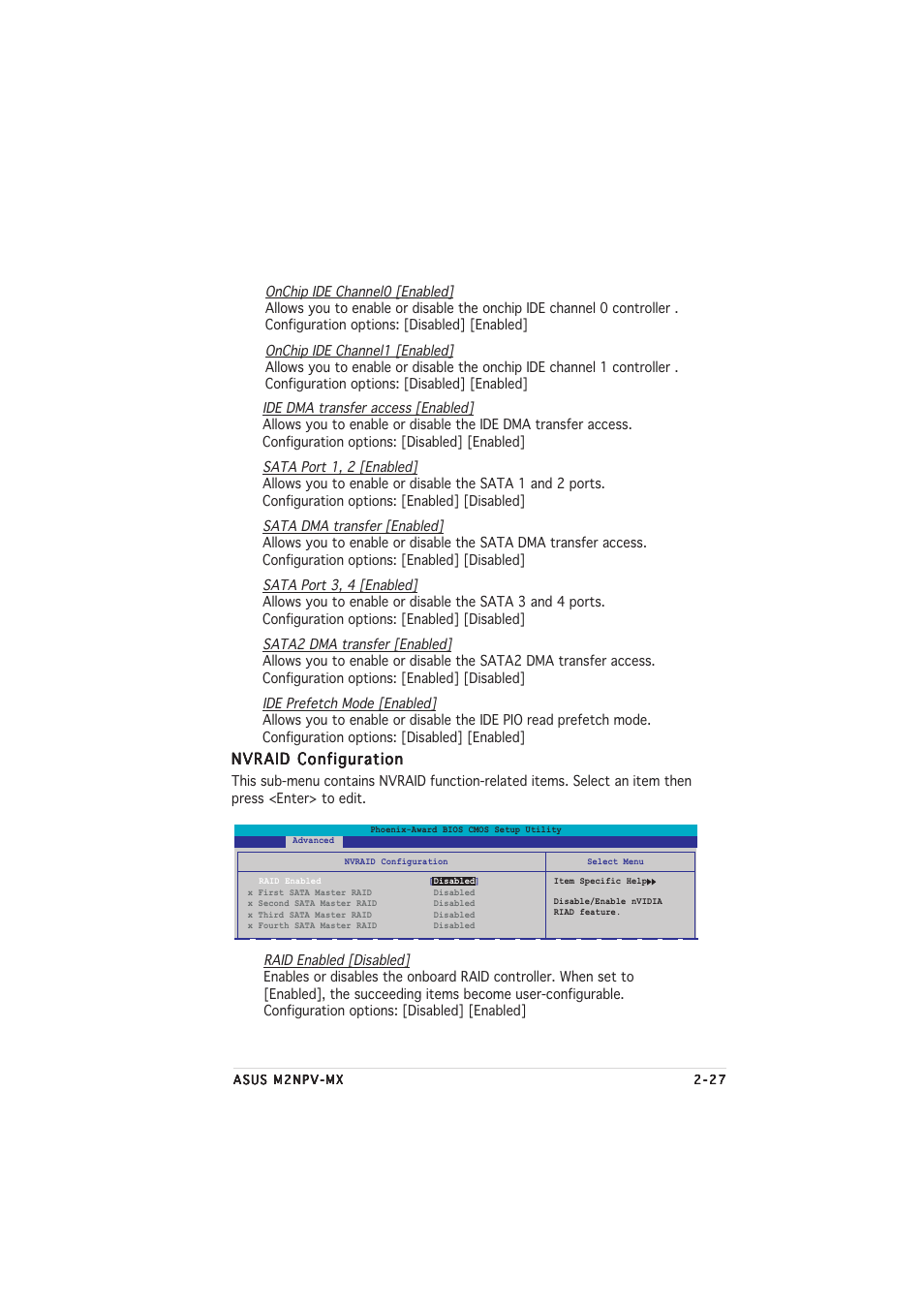 Nvraid configuration | Asus M2NPV-MX User Manual | Page 71 / 96