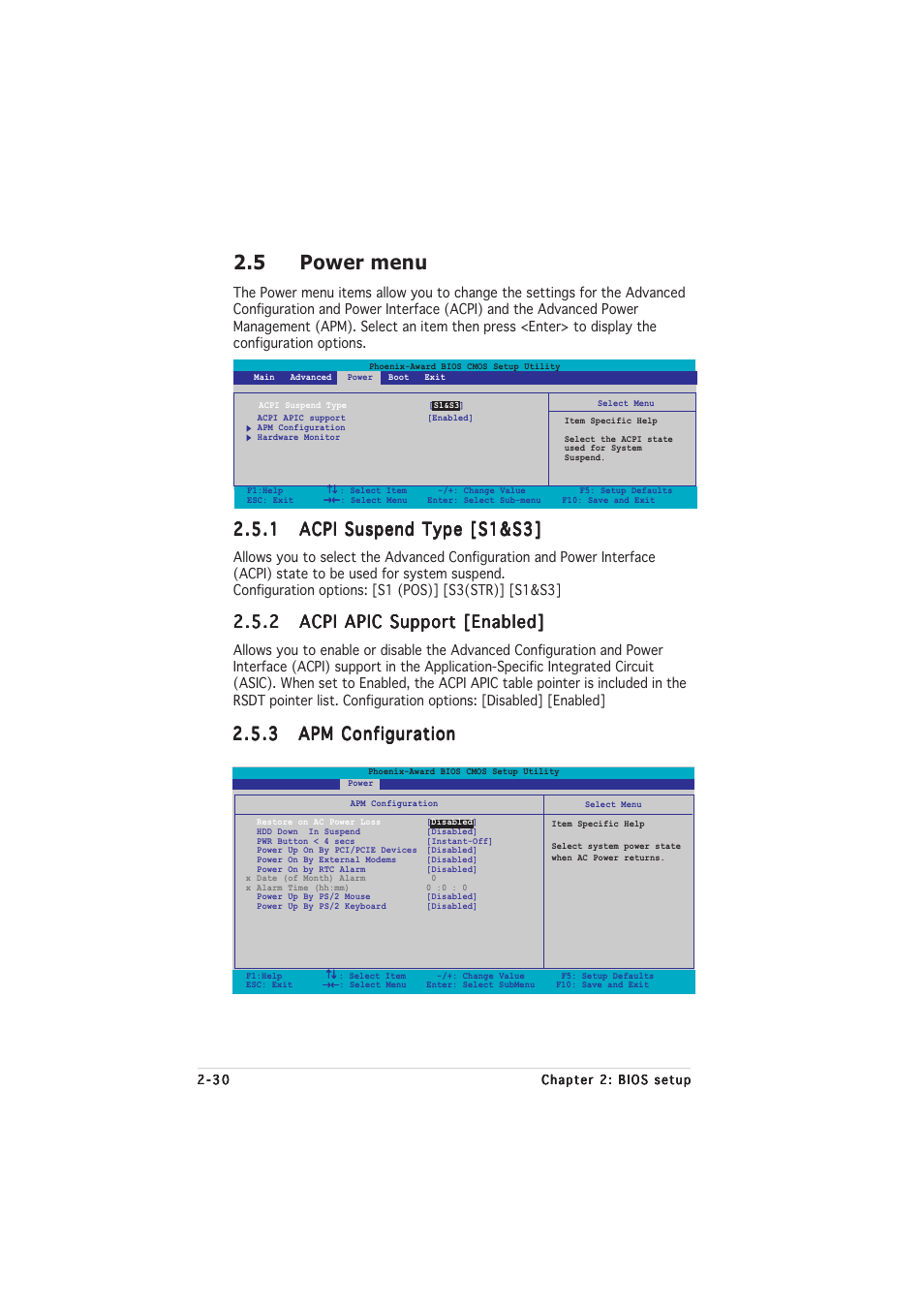 5 power menu | Asus M2NPV-MX User Manual | Page 74 / 96