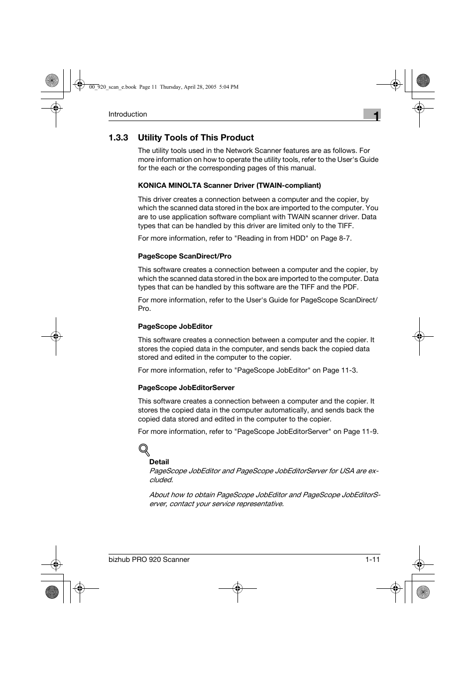 Konica Minolta bizhub PRO 920 User Manual | Page 16 / 178