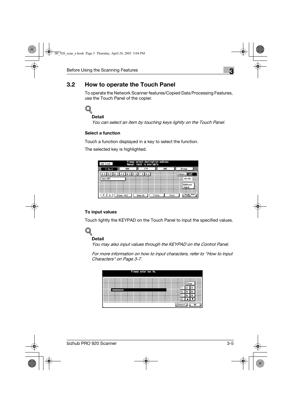 2 how to operate the touch panel | Konica Minolta bizhub PRO 920 User Manual | Page 28 / 178