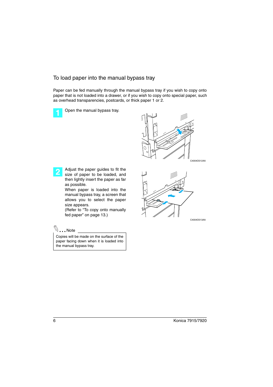 Konica Minolta 7920 User Manual | Page 10 / 40