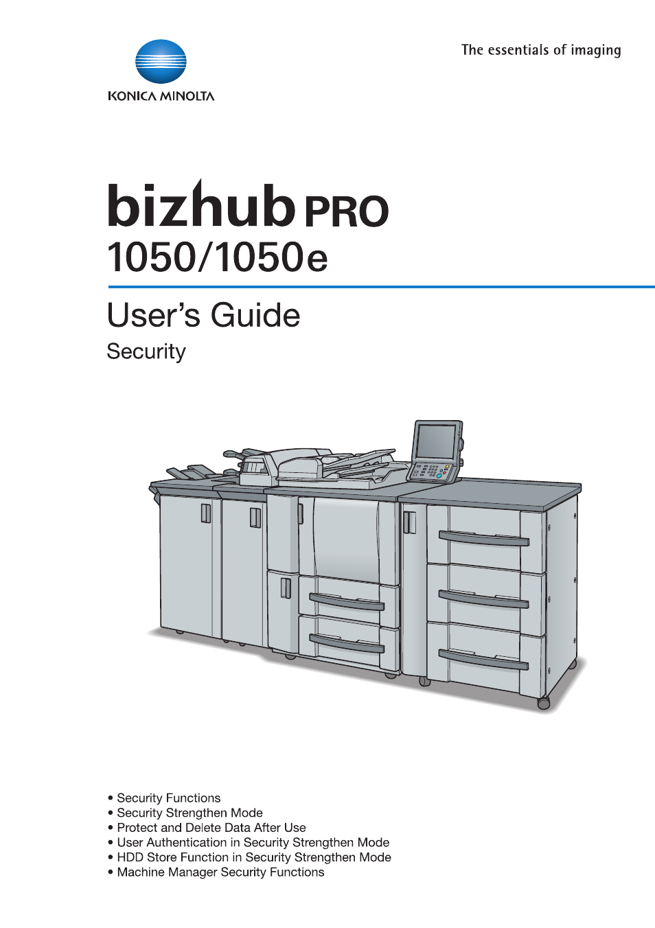 Konica Minolta BIZHUB PRO 1050 User Manual | 64 pages