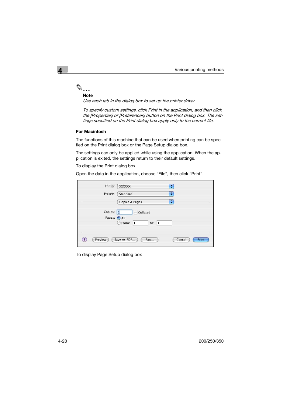 For macintosh, For macintosh -28 | Konica Minolta bizhub 200 User Manual | Page 77 / 94