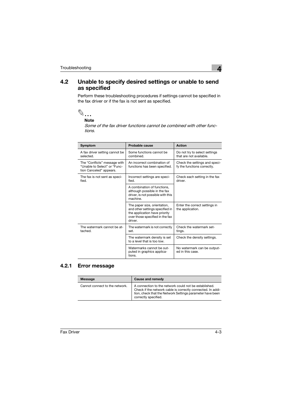 1 error message, Error message -3 | Konica Minolta bizhub 282 User Manual | Page 85 / 94