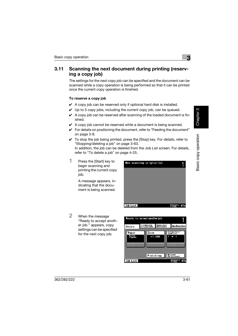 To reserve a copy job, To reserve a copy job -61 | Konica Minolta bizhub 282 User Manual | Page 176 / 424