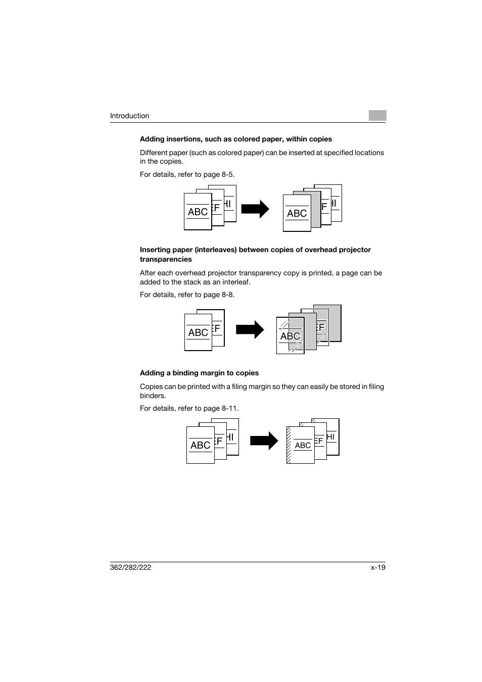 Adding a binding margin to copies | Konica Minolta bizhub 282 User Manual | Page 20 / 424
