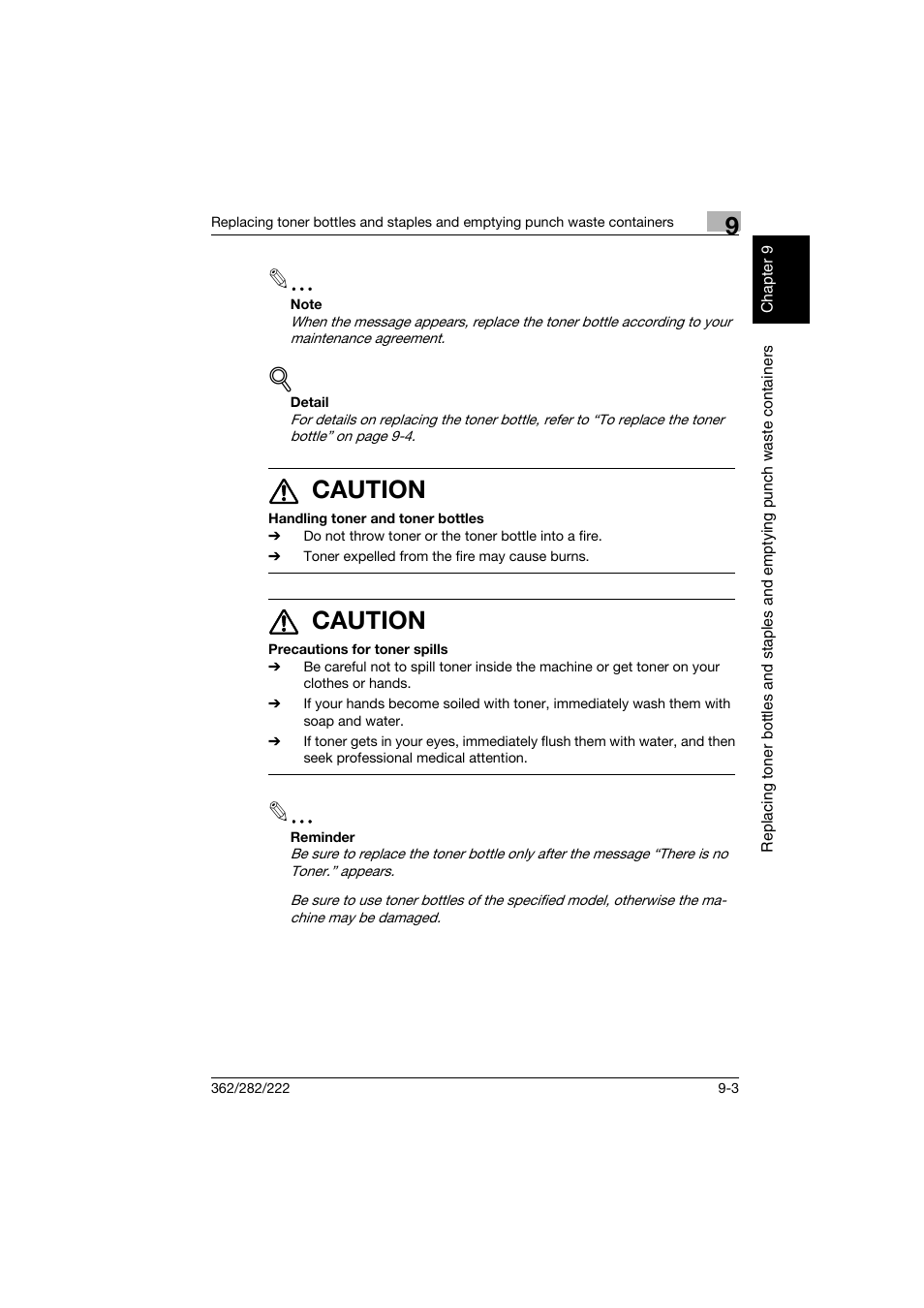 7 caution | Konica Minolta bizhub 282 User Manual | Page 310 / 424