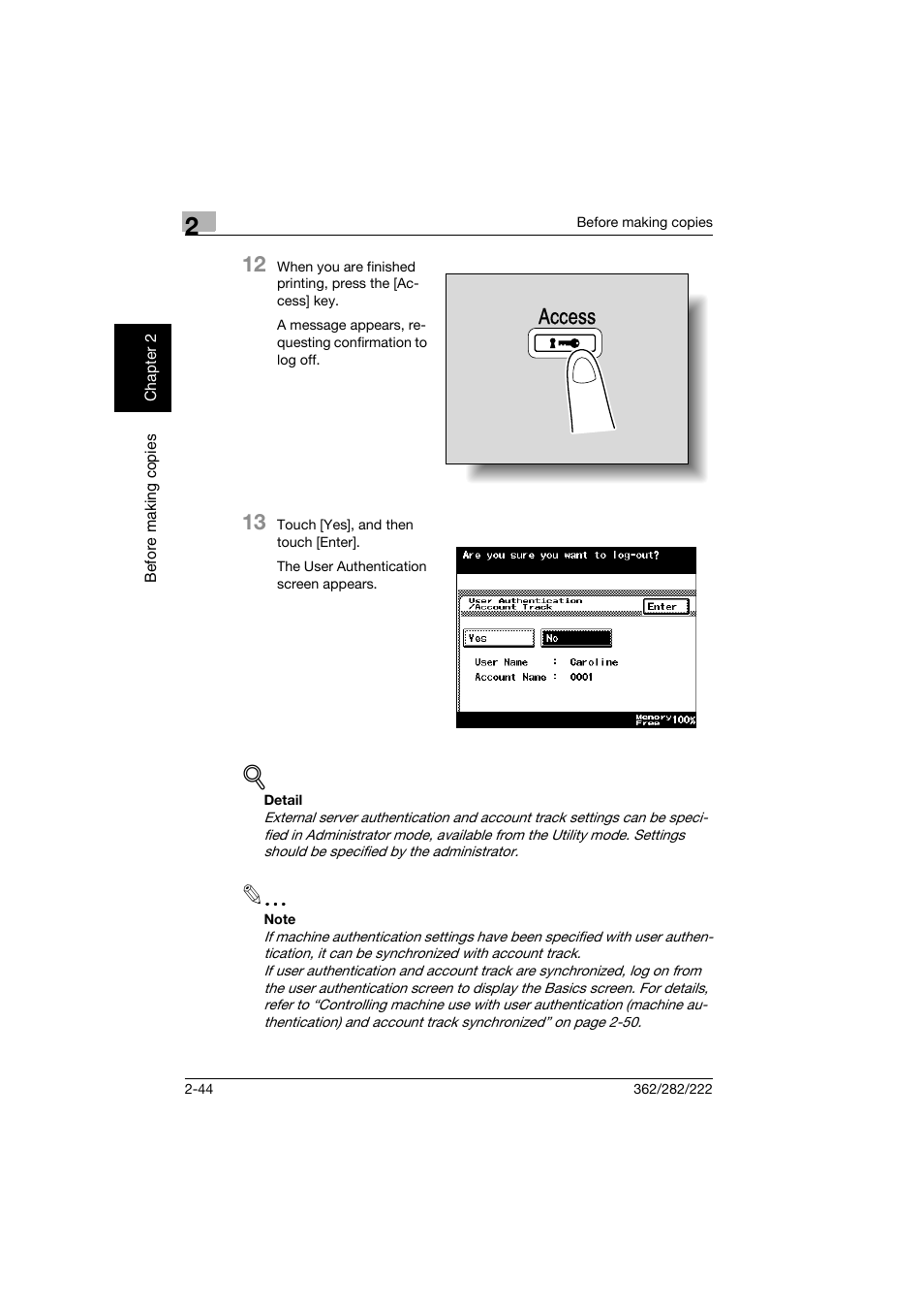 Access | Konica Minolta bizhub 282 User Manual | Page 93 / 424