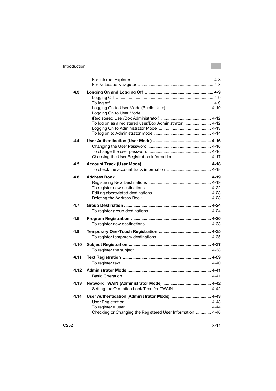 Konica Minolta BIZHUB C252 User Manual | Page 12 / 396