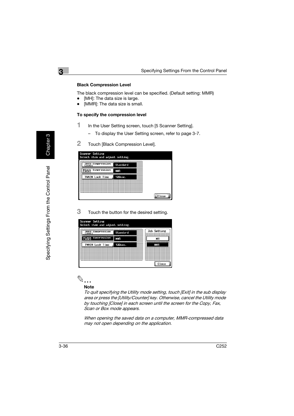 Black compression level, To specify the compression level | Konica Minolta BIZHUB C252 User Manual | Page 147 / 396