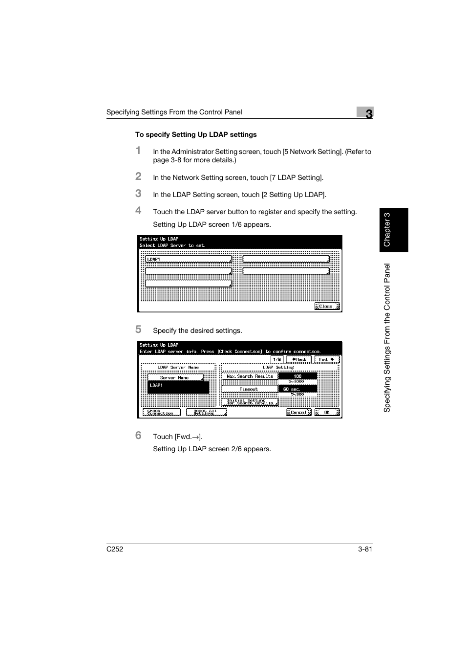 To specify setting up ldap settings, To specify setting up ldap settings -81 | Konica Minolta BIZHUB C252 User Manual | Page 192 / 396