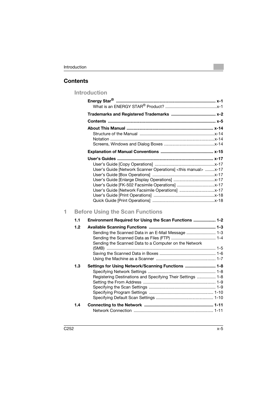 Konica Minolta BIZHUB C252 User Manual | Page 6 / 396