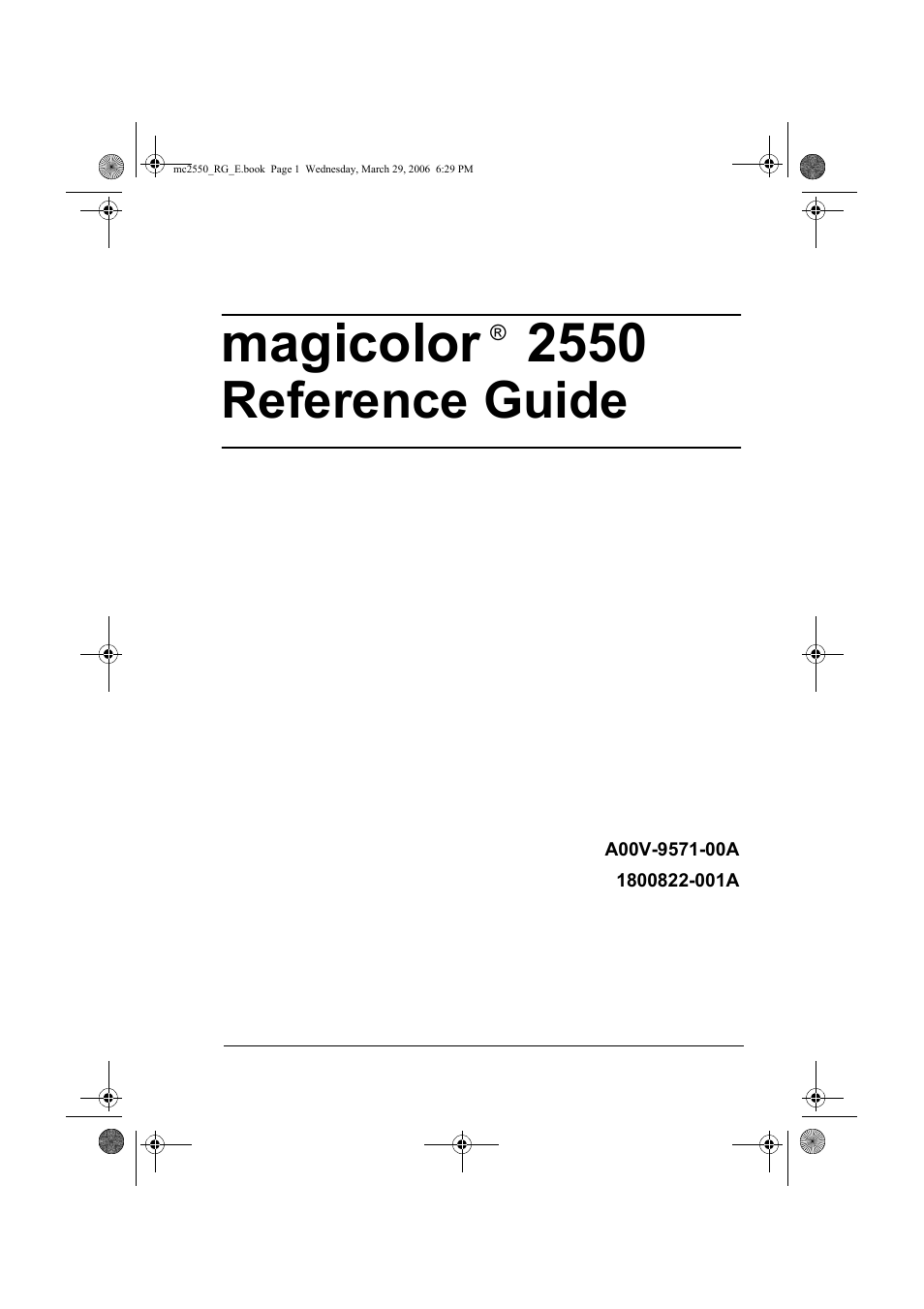 Konica Minolta Magicolor 2550DN User Manual | 210 pages