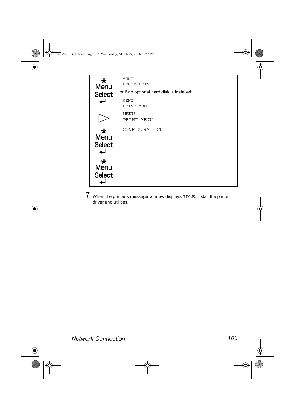 Network connection 103 | Konica Minolta Magicolor 2550DN User Manual | Page 119 / 210