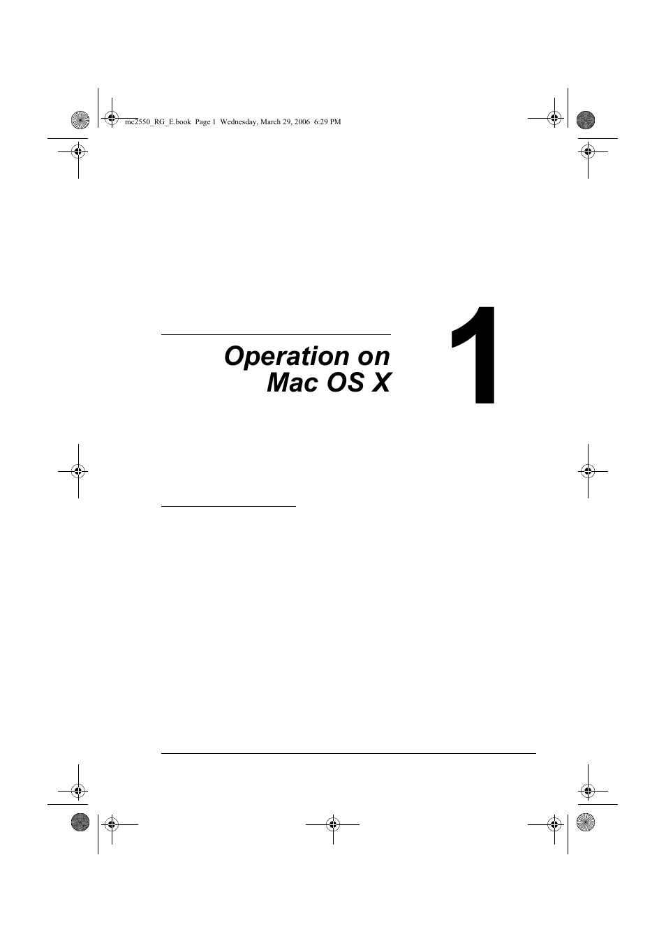 Ch.1 operation on mac os x, 1 operation on mac os x | Konica Minolta Magicolor 2550DN User Manual | Page 17 / 210