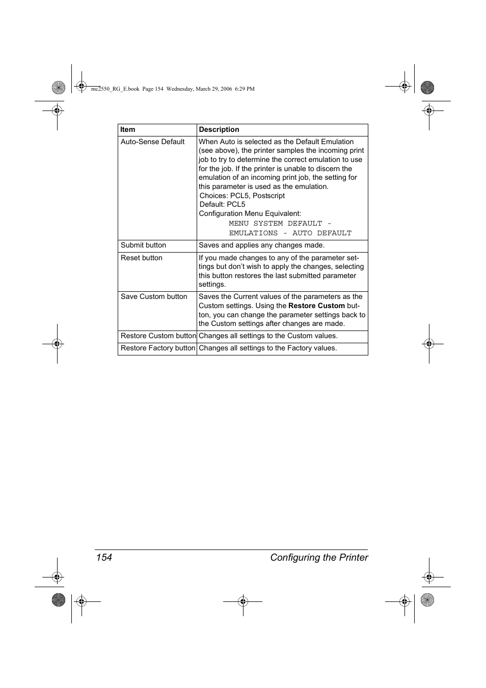 Configuring the printer 154 | Konica Minolta Magicolor 2550DN User Manual | Page 170 / 210